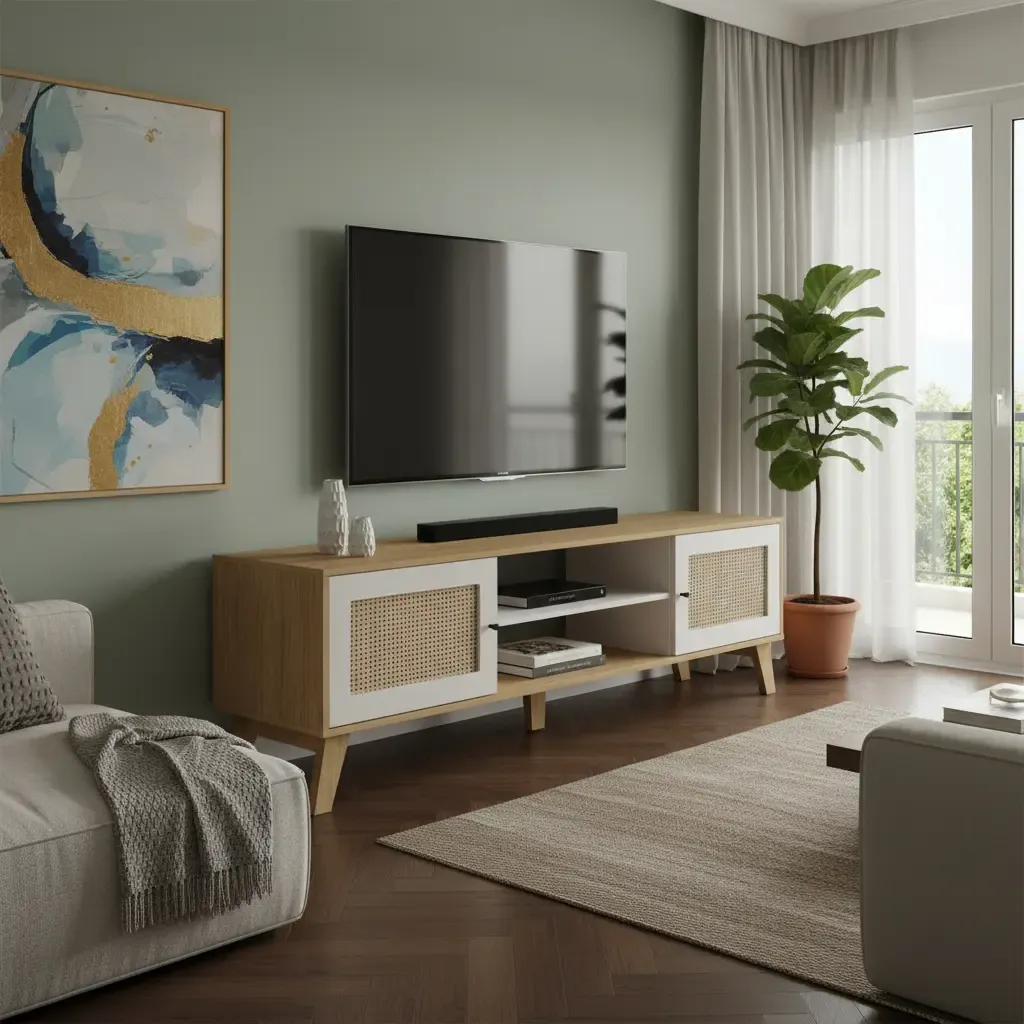 Imagem do produto Rack Artely Charlotte Carvalho com Off White para TV 75