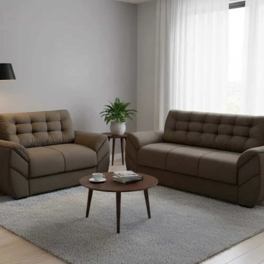 Imagem do produto Sofa Topazio Te-213 3+2 Lug Veludo Tabaco
