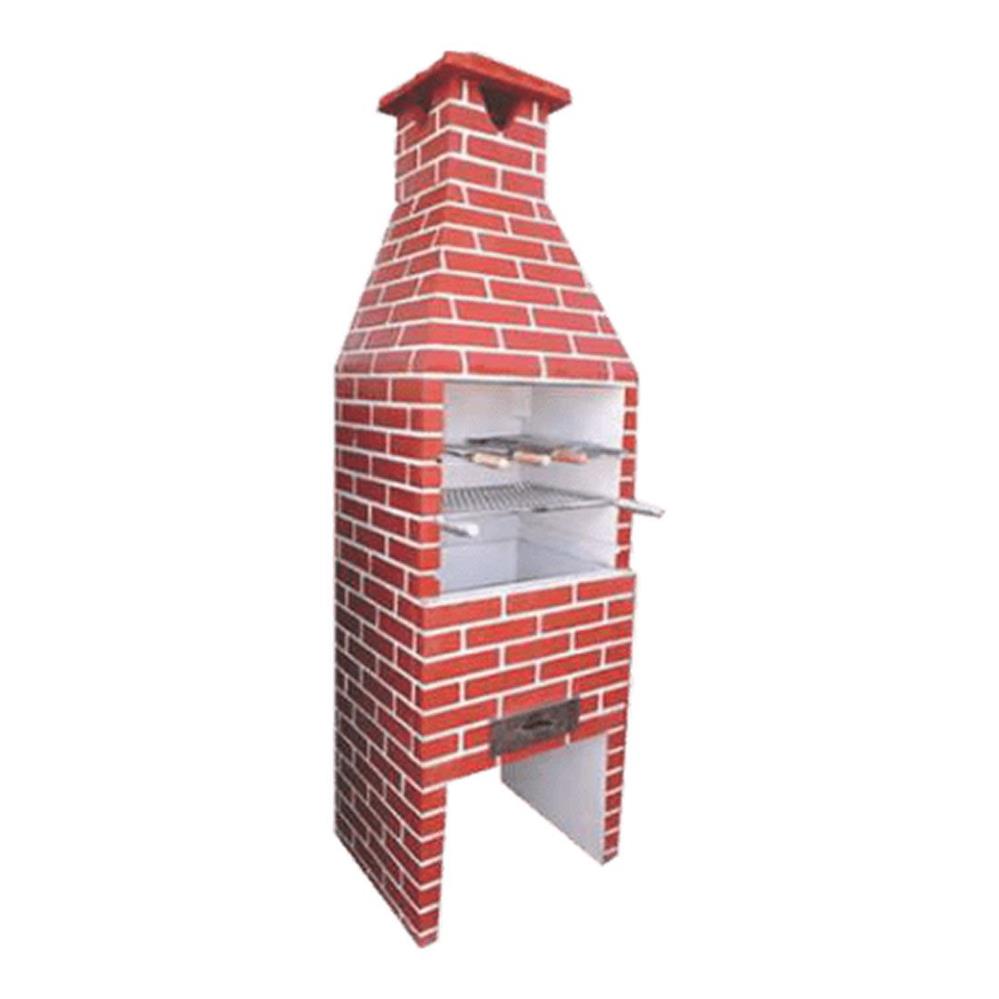 Churrasqueira Fortal Tijolinho Grande Vermelha 75cm