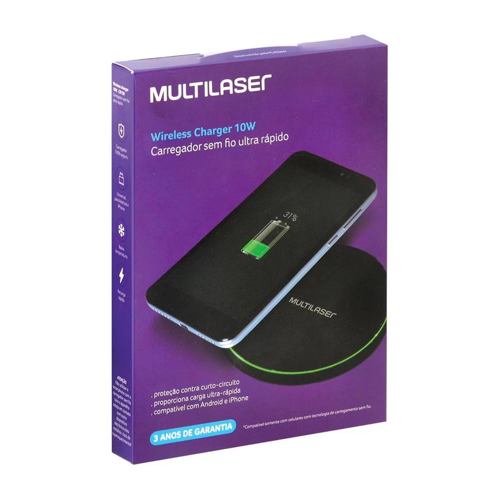 Imagem do produto Carregador Multilaser Sem Fio Cb130 Wireless Ultra Rapido