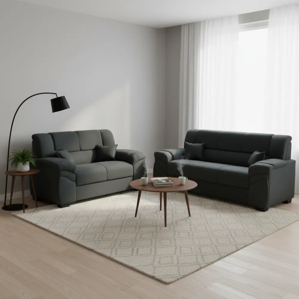 Imagem do produto Sofa Topazio Te-154 3+2 Lug. Veludo Chumbo