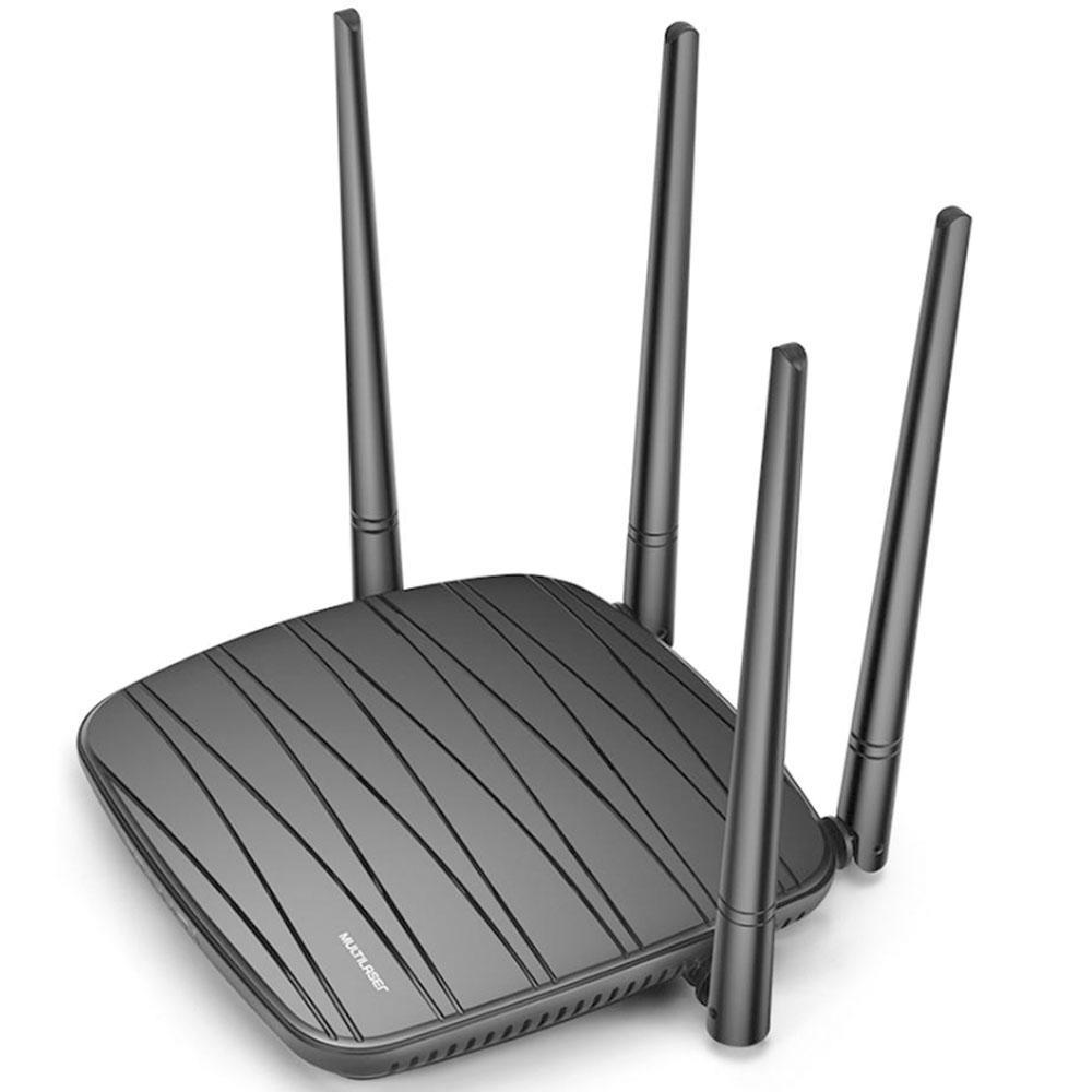 Roteador Multilaser 1200mbps 4 Antenas Re018 Preto