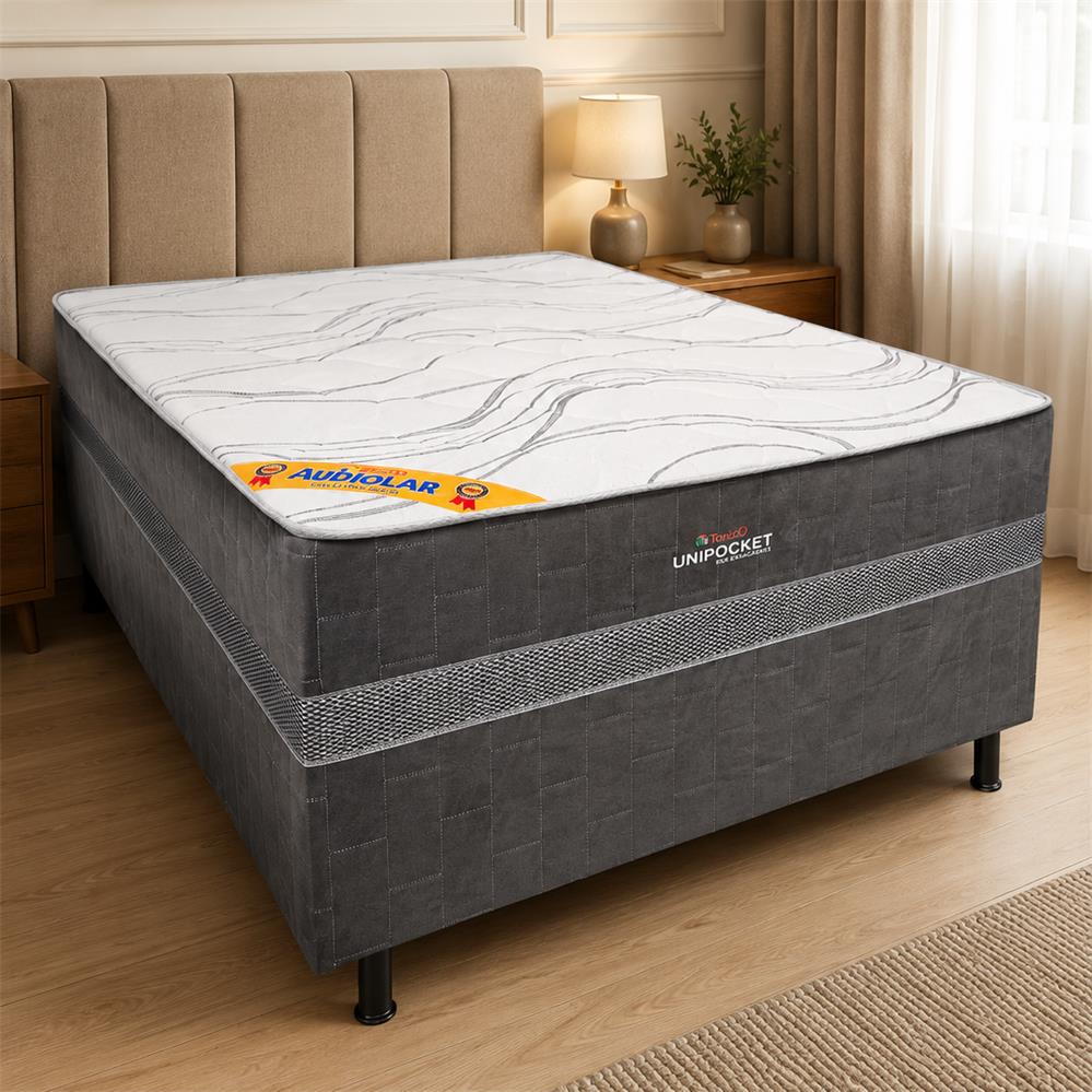 Imagem do produto Cama Box Casal Topázio Unipocket 138 x 188 x 59 cm