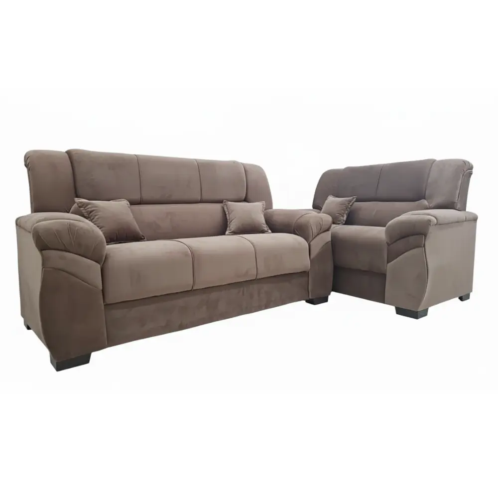 Sofa Topazio TE-154 3+2 Lugares Delux Canela 1012