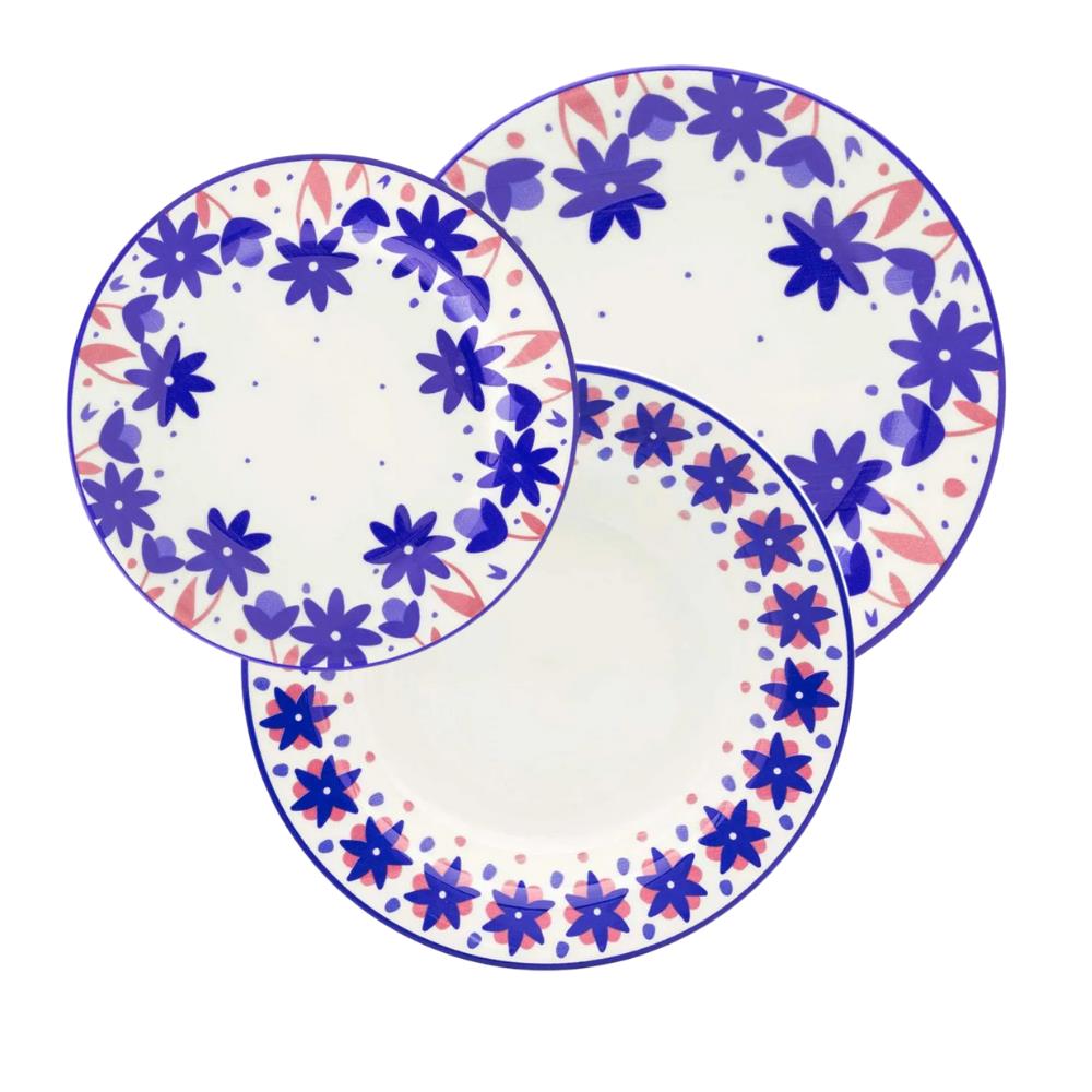 Aparelho de Jantar/Lanche Oxford 12 Peças Sossego - AMD8-5470