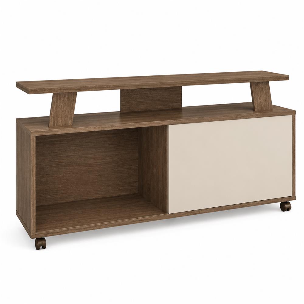 Rack Atualle Riviera Canelato Rustico com 3D Natural Off White