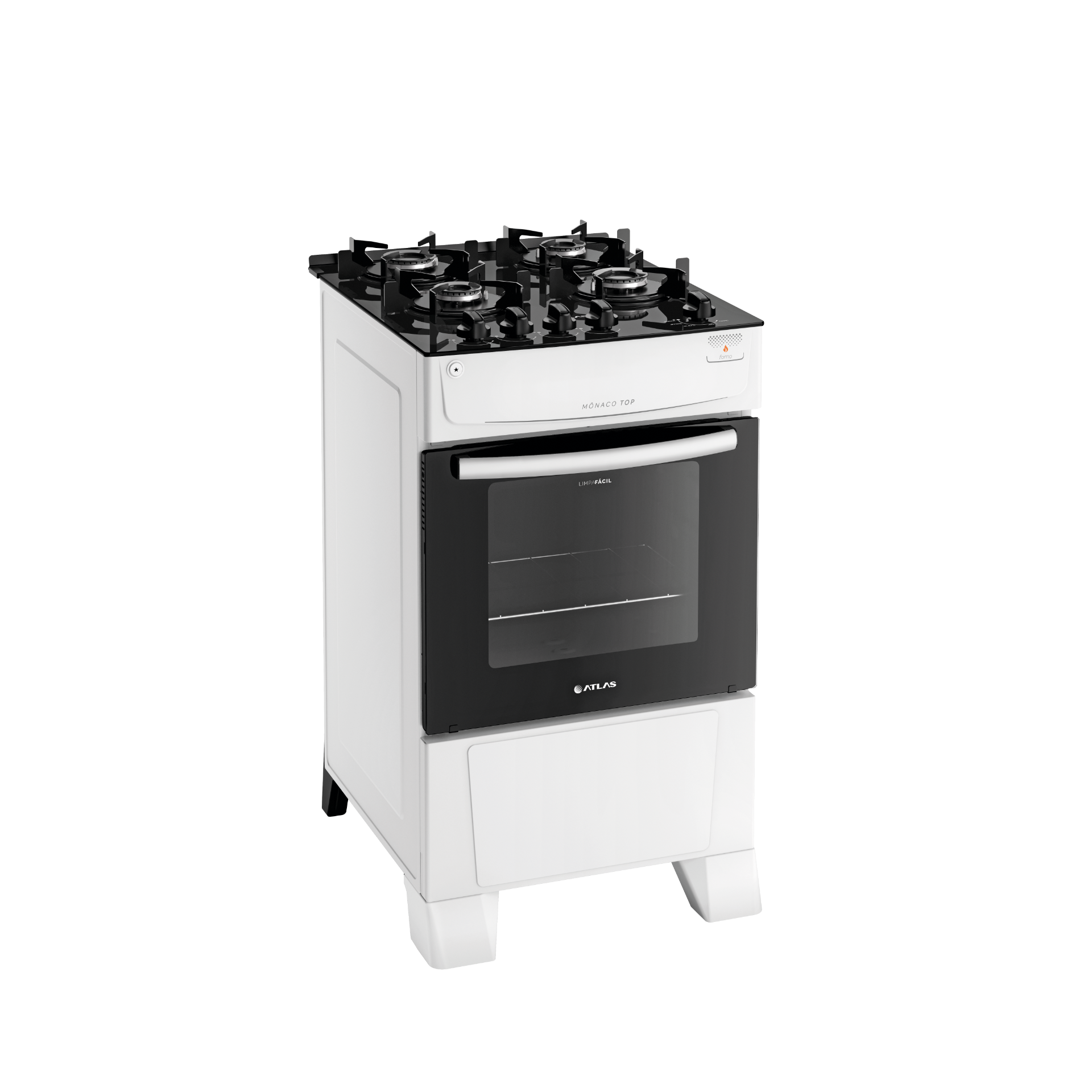 Imagem do produto Fogao Atlas Gas 4 Bocas Monaco Top Branco