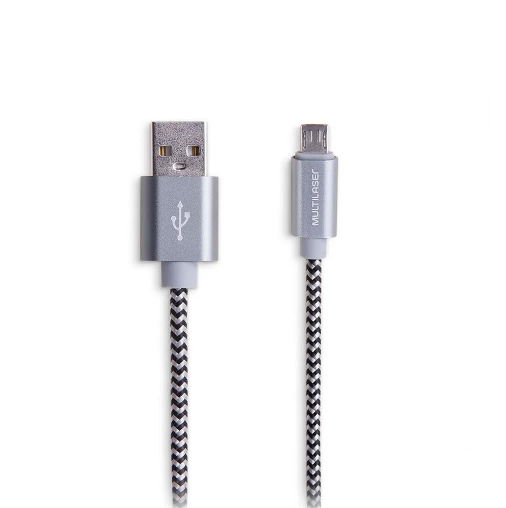 Imagem do produto Cabo Micro Usb Multilaser Wi341 Cinza 1,5m