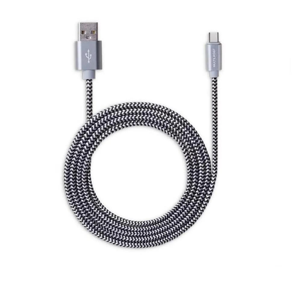 Cabo Multilaser Wi345 Usb Preto Type C 1,5m