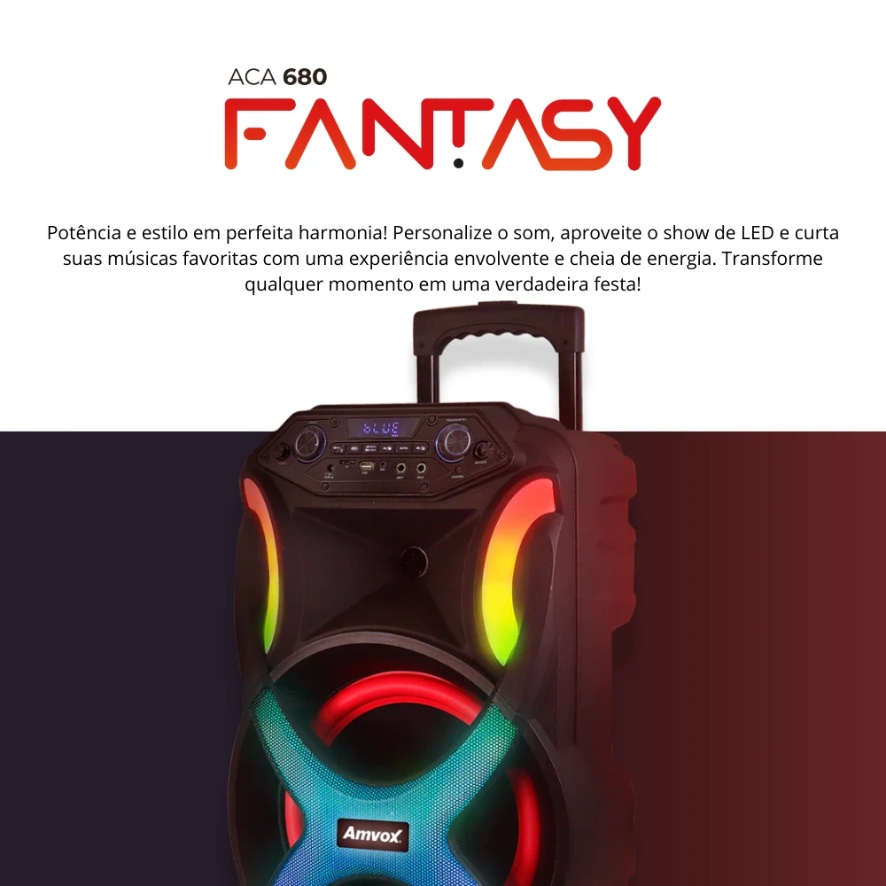 Imagem do produto Caixa de Som Amplificada Amvox ACA 680 Fantasy