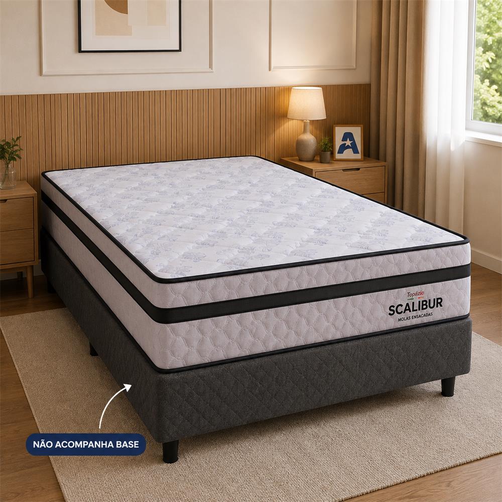 Imagem do produto Colchão Casal Topázio Scalibur 138 x 188 x 22 cm com Molas Ensacadas