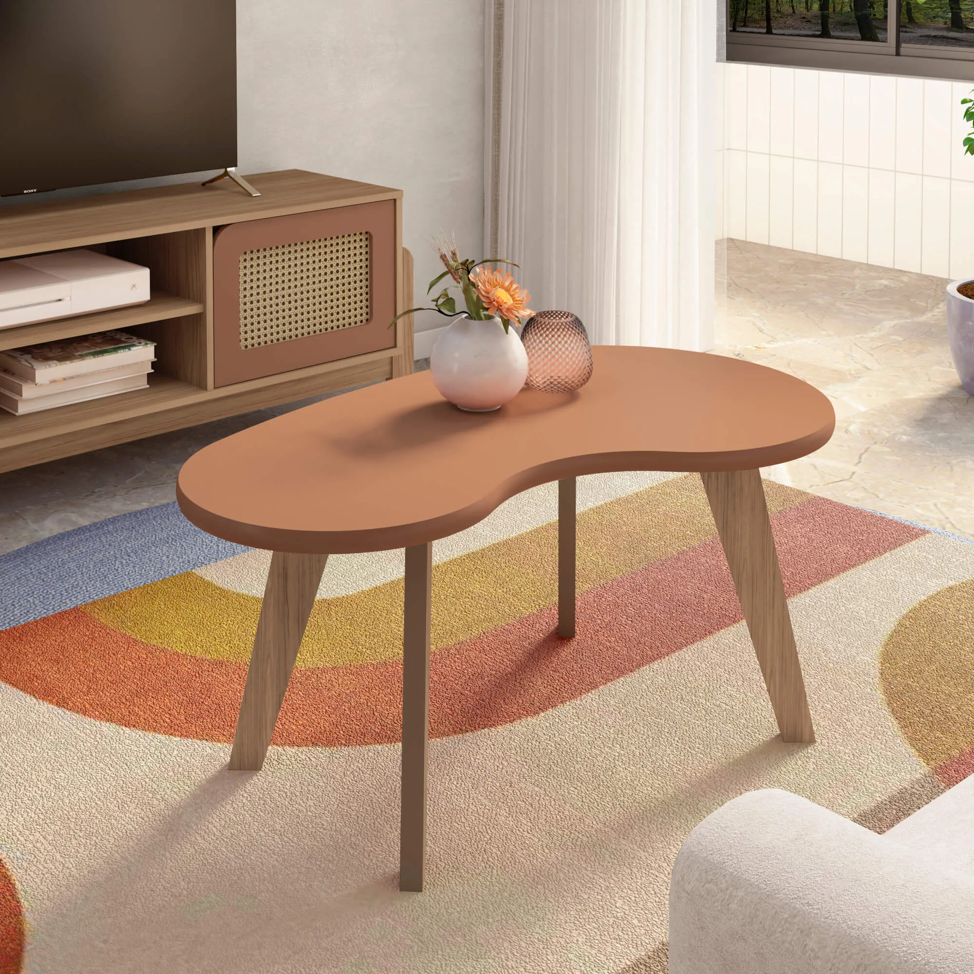 Imagem do produto Mesa de Centro Artely Organica Cor Terracota