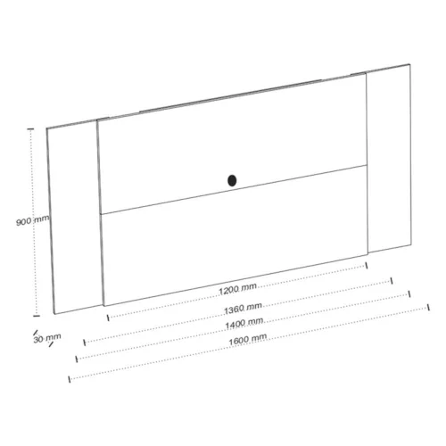 Imagem do produto Painel Mobler Extensivo Fresno Cinam Mel/Perola Metaliz.