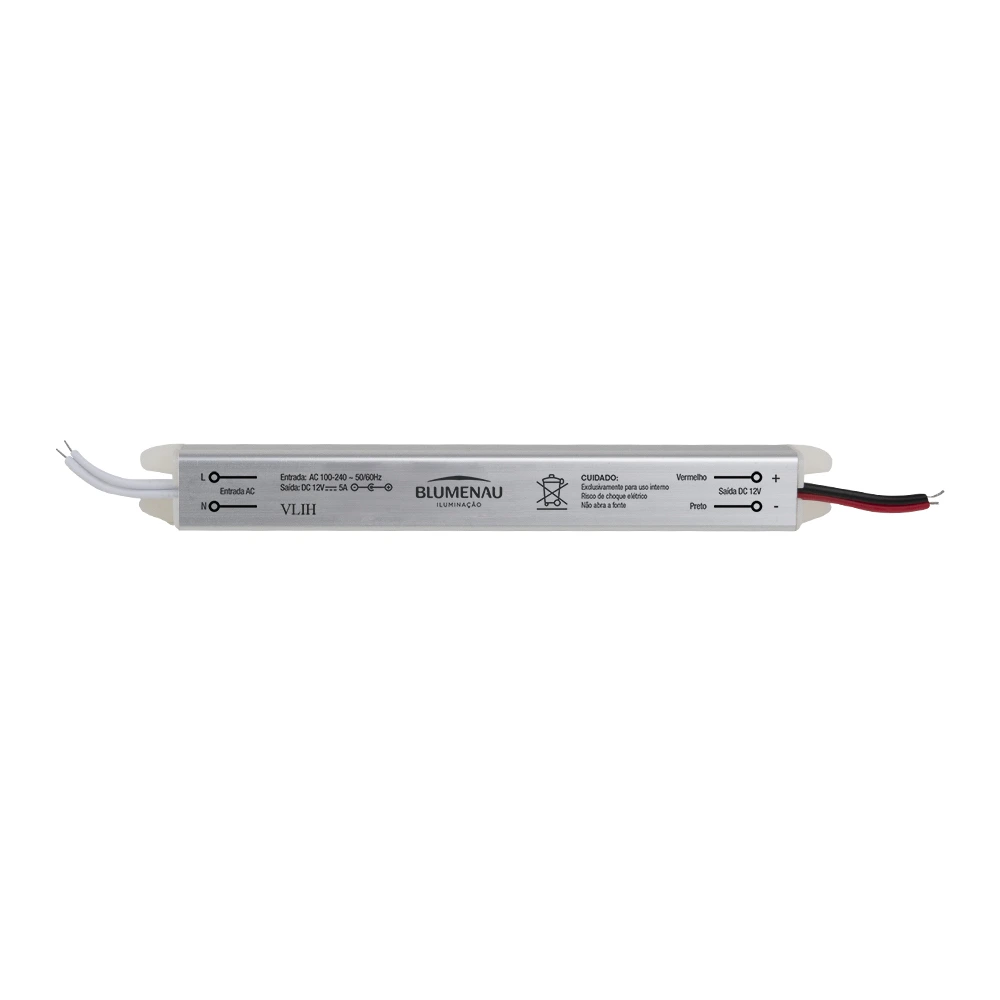 Fonte Blumenau Slim 24W 12V/2A Bivolt P/ Fita de Led 40300200