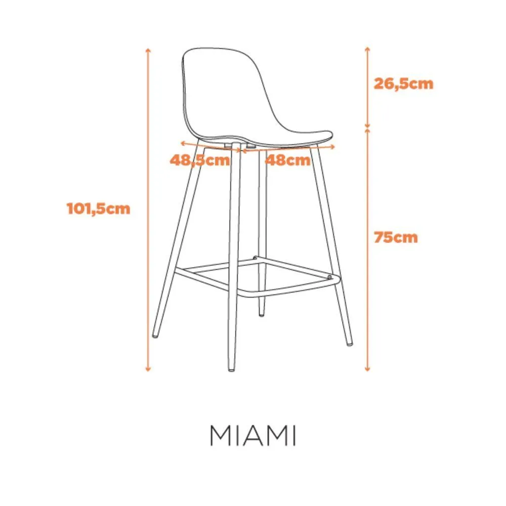 Imagem do produto Banqueta Fratini Miami Alta Nude
