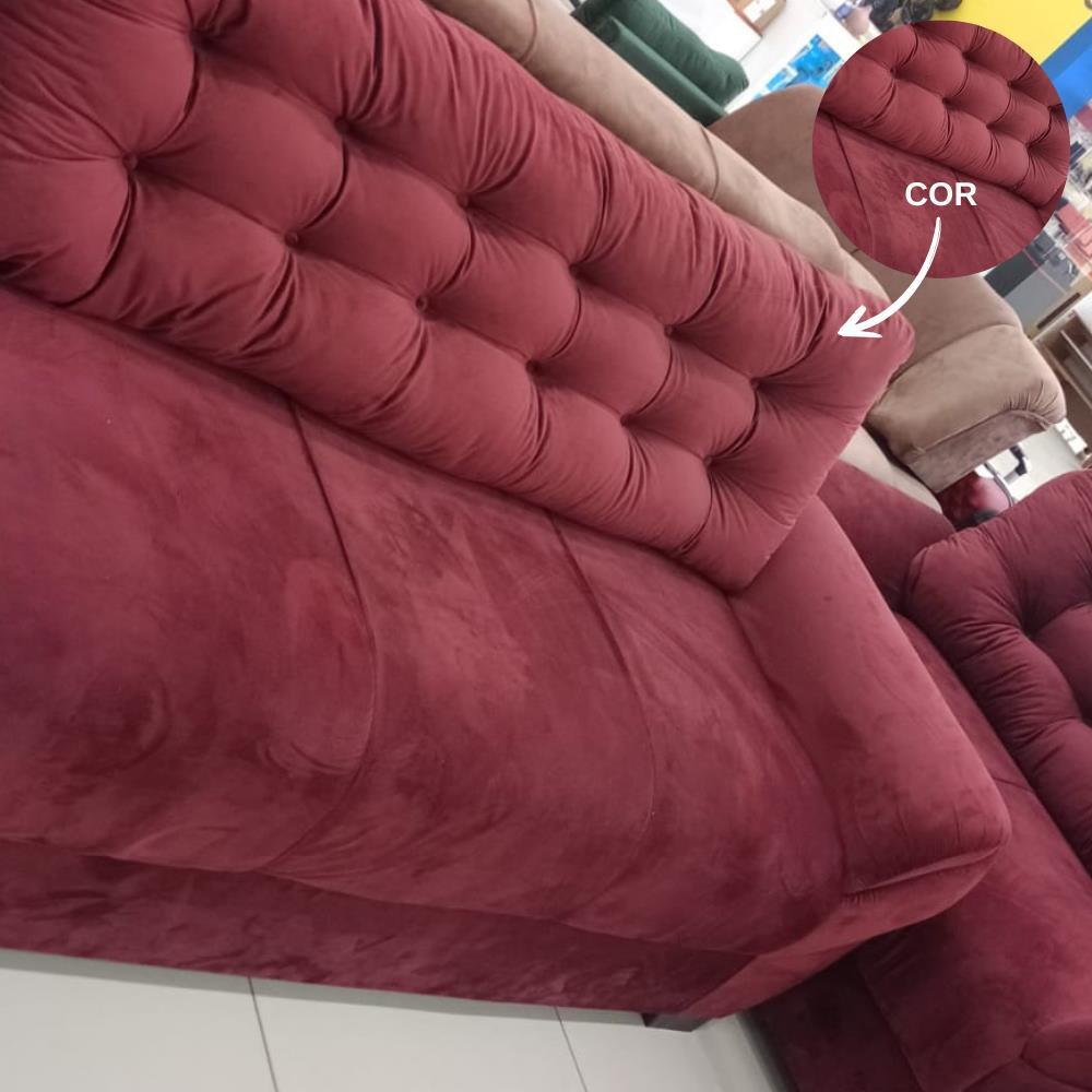 Imagem do produto Sofa Topazio TE-213 3+2 Lugares Veludo Vinho