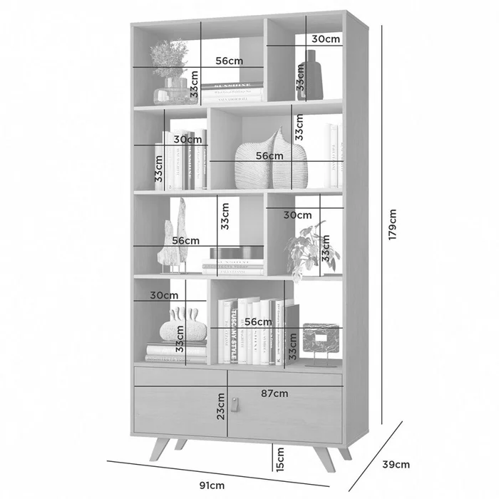 Imagem do produto Livreiro/Estante JCM Office Giga Candian Off/Cinamomo
